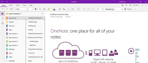 onenote sesión.